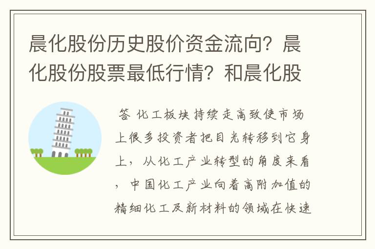 晨化股份历史股价资金流向？晨化股份股票最低行情？和晨化股份同期上涨的股票？