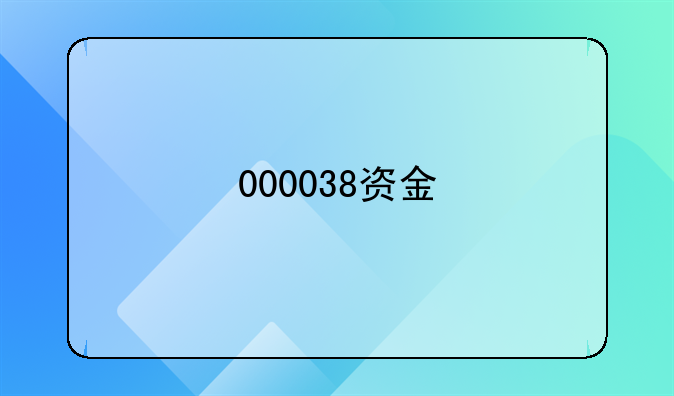 000038资金